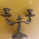 Paire de chandeliers en bronze doré