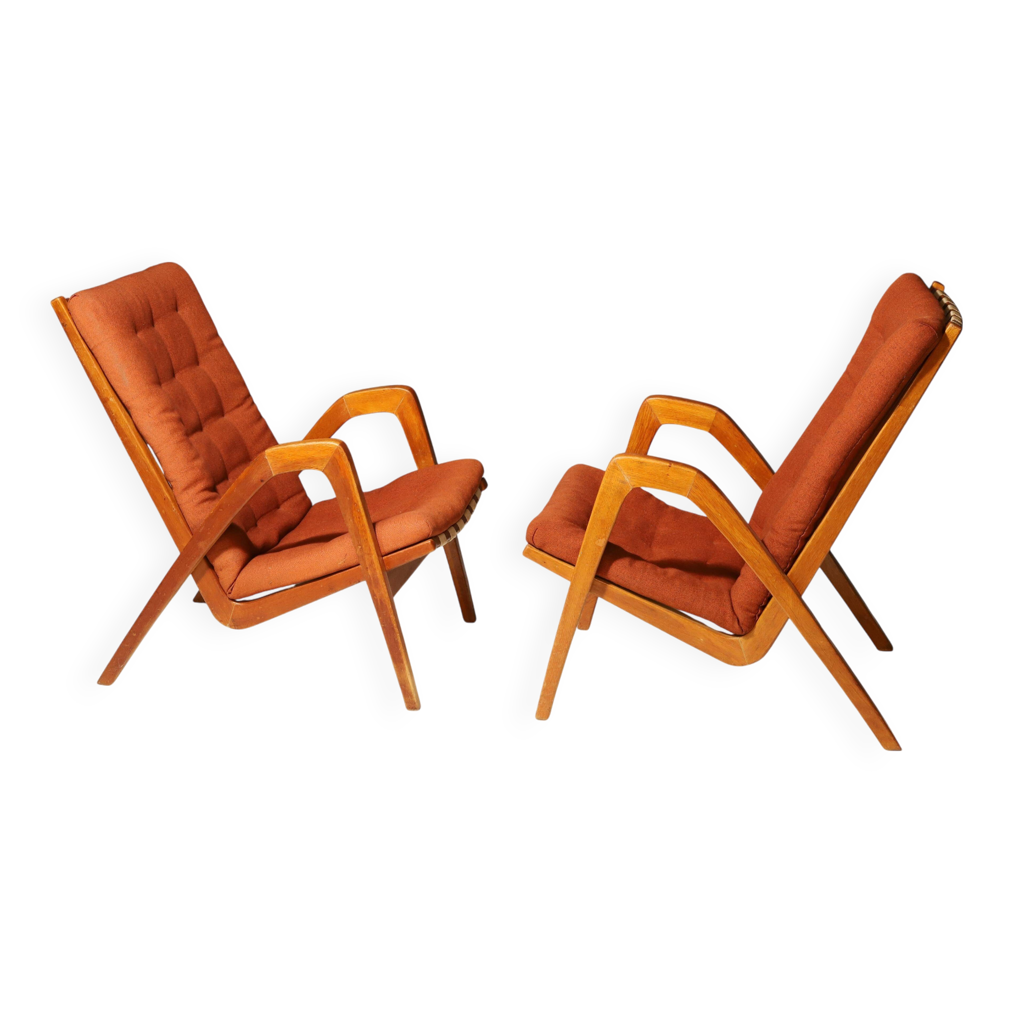 Pair of armchairs by Janěk Vaněk for Krásná Jizba, 1940´s, Czechoslovakia