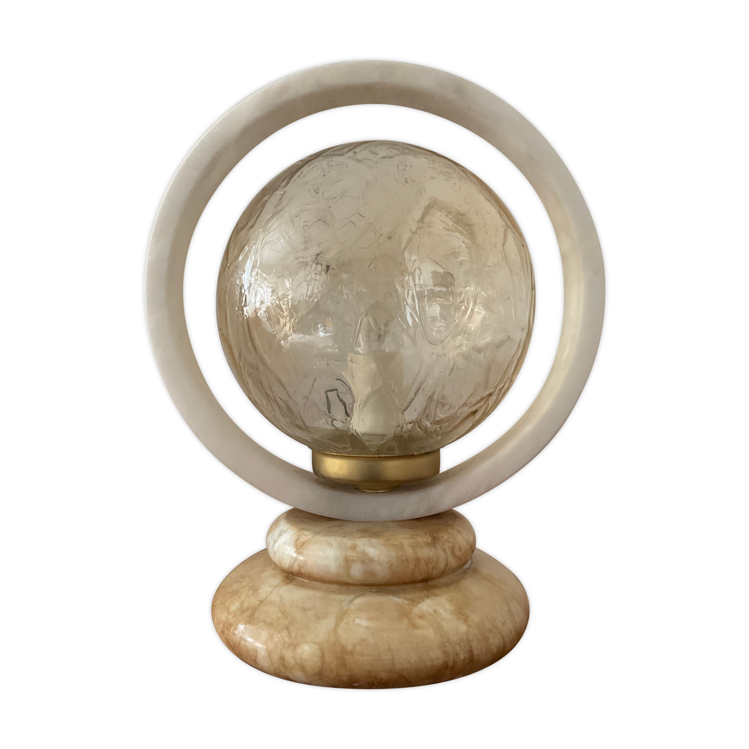 Art Deco lamp in marble and glass