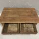 Solid wood coffee table with 2 drawers – chic country style