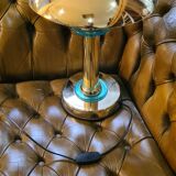Lampe chrome et or 1980