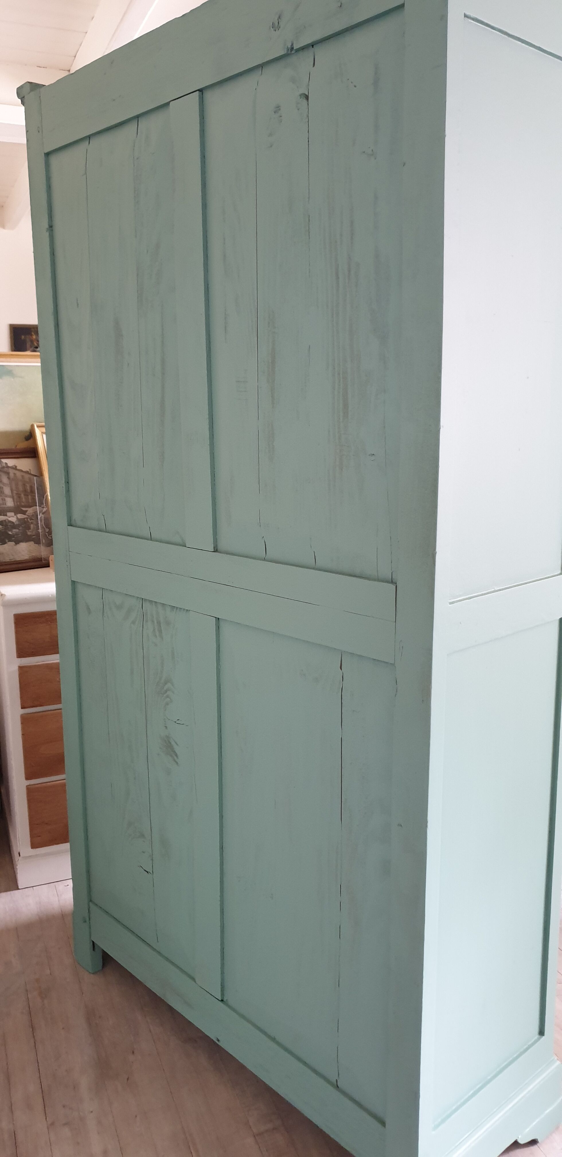Green grey cabinet