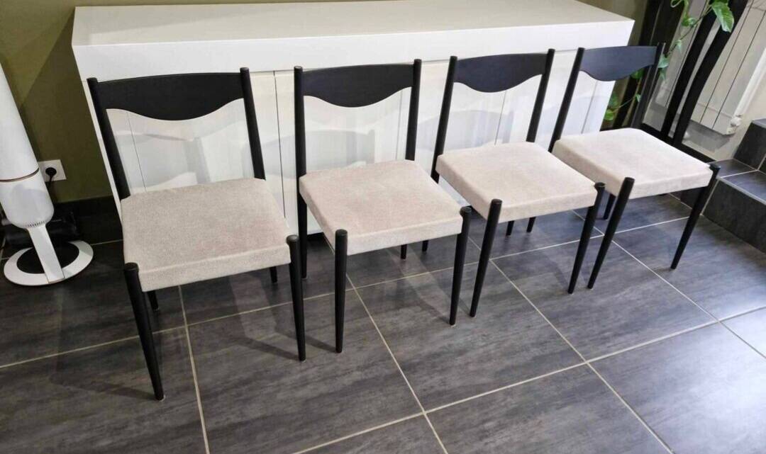 Set of 4 Scandinavian teak chairs, 1970s