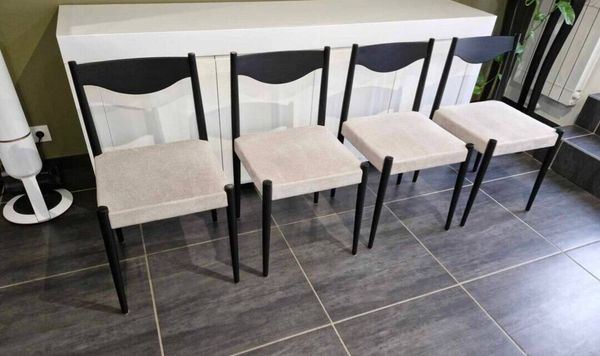 Lot de 4 chaises scandinaves en teck, années 1970