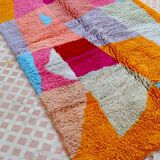 Contemporary high-quality multicoloured Azilal Berber rug - 246 x 153 cm