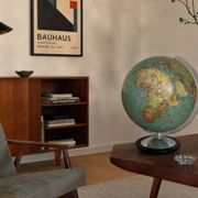 Globe vintage 1940 terrestre verre Duo Erdglobus Berlin - 42 cm