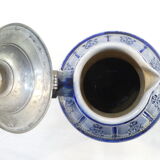 Large pitcher with gres Blue Ceramic ALLEMENAND WESTERWALD Meal scene