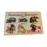 Loto en carton vintage animaux sauvages