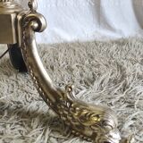 Lampadaire en laiton massif style Hollywood Regency - années 70