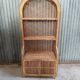 Vintage rattan wicker library in Emmanuelle style