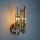 VENINI WALL LIGHT, TRIEDRI GLASS, MURANO, ITALY 1970
