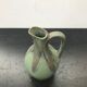 Former Green Ceramic Pitcher Signed 70s Vintage