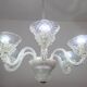 Extraordinary 6 Light Rostrato Murano Glass Chandelier by Barovier & Toso,