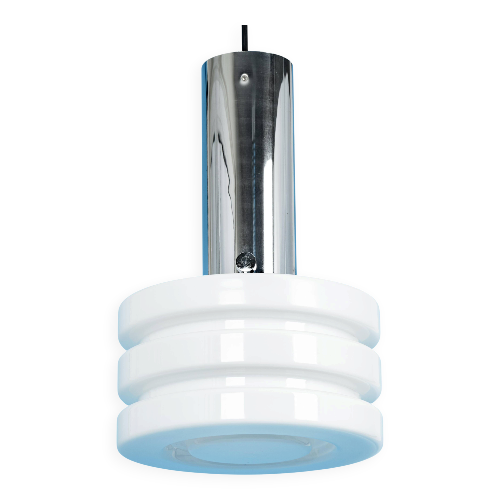 Opal glass pendant lamp by Limburg, Germany, 1960s