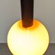 Orange opaline ball pendant light by Parscot, France circa 1970