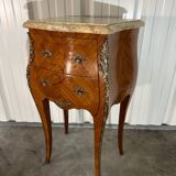 Louis XV style bedside table in marquetry