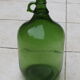 Old green glass bottle 5L