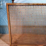 Perforated metal fire screen 1950s