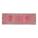 Tribal Turkish Vintage Runner, Pink Purple Handmade Oushak Runner 95x304