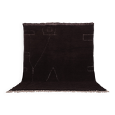 Tapis marocain vintage marron espresso 248 x 310 cm - Tapis marocain bohème