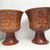 Pair of sandstone vases 50s-60s