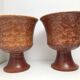 Pair of sandstone vases 50s-60s