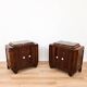 Pair of Art Deco marble bedside tables, 1940s