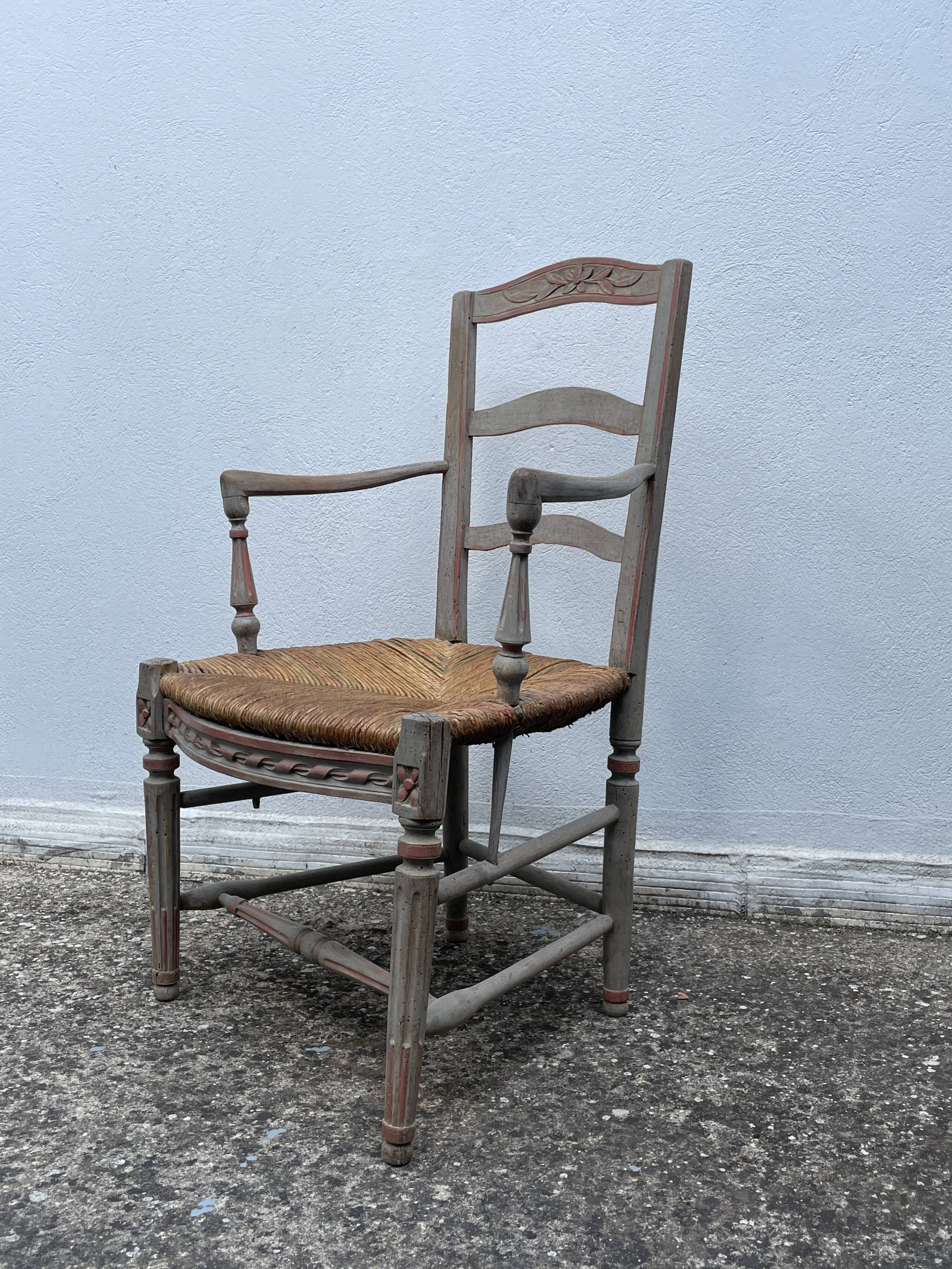 French antique Armchair Louis Philippe style, Provence