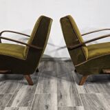 Fauteuils de Jindrich Halabala, années 1940, ensemble de 2