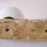 Art Deco lamp opalin globe on marble - gazelle