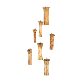 Set of seven baskets to hang