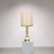 Lampe Cenacchi surdimensionnée beige et or. Vers 1980.