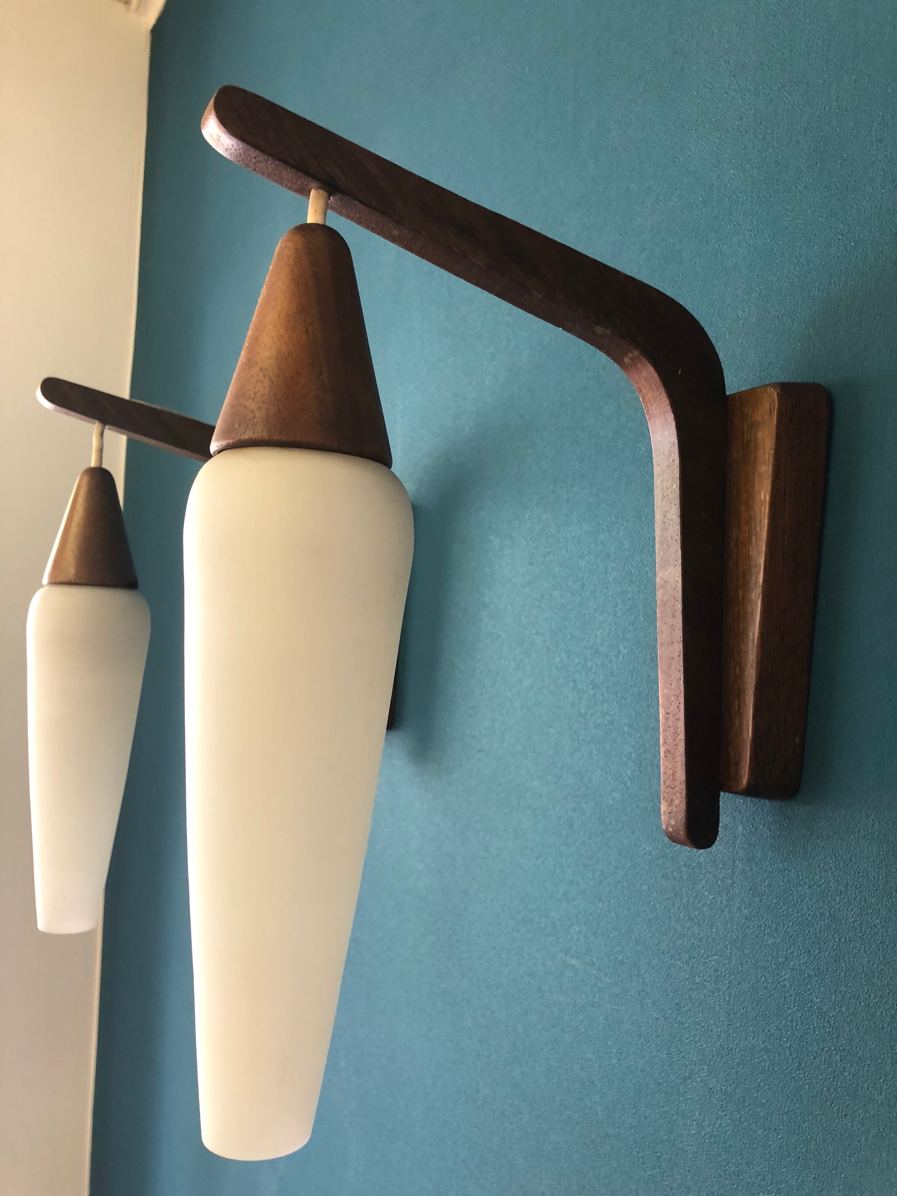 Pair of Scandinavian wall lamps 50s