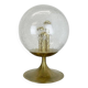 Large Hollywood Regency brass globe table lamp, Italy 1970s