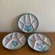 Vintage plates with thistle decor