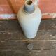 Vintage grey glazed stoneware bottle paul langeron with metal stopper