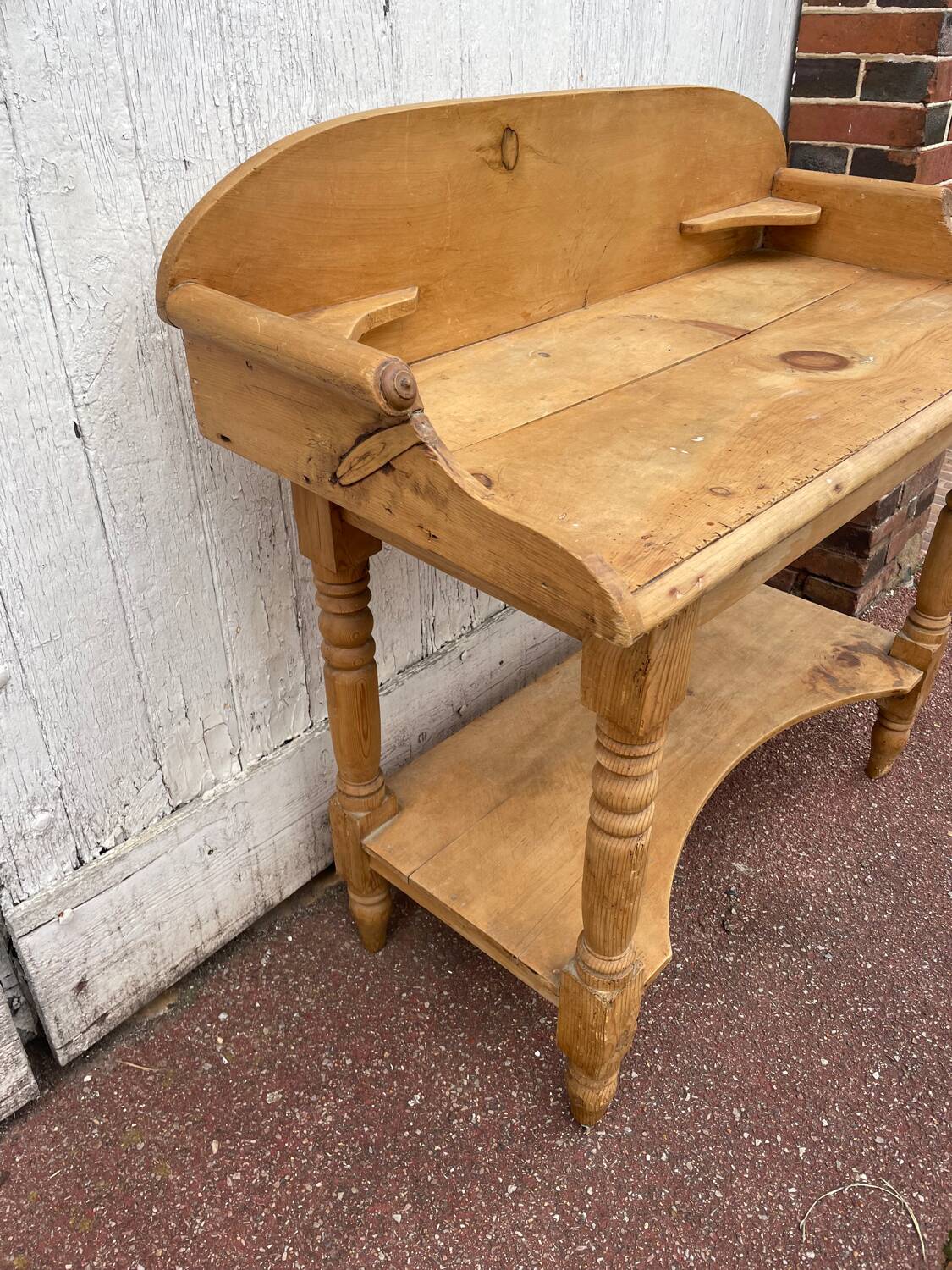 Desk - vintage English pine dressing table