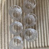 Set of 6 crystal whiskey glasses