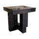 Pair of blackened exotic wood bedside tables
