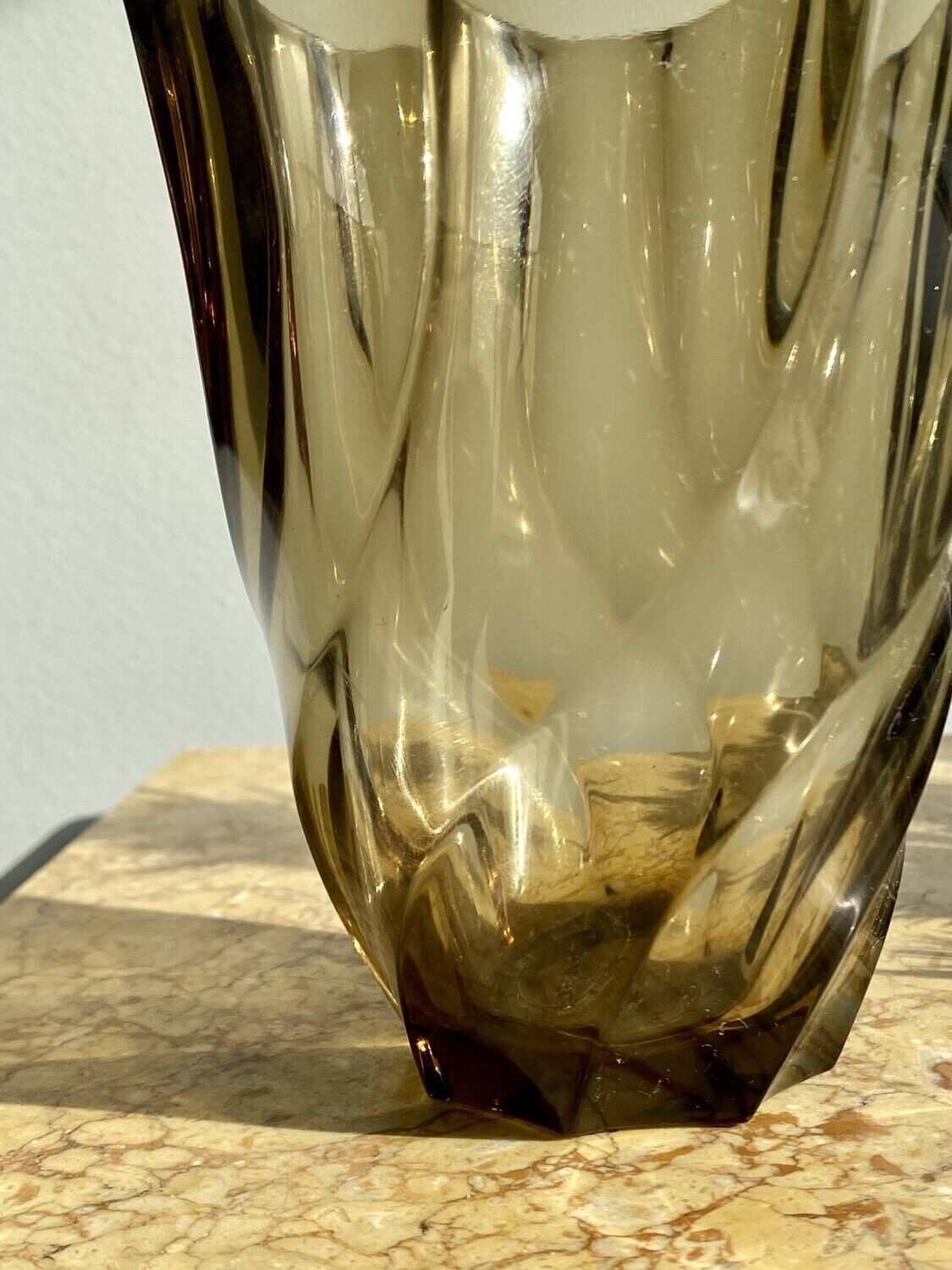 Smoked glass vase