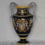 Vase with handles in Gien earthenware