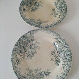 Duo of Gien plates, Floréal decor