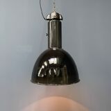 Large black enamel Bauhaus hanging lamp