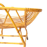 Vintage rattan cradle for baby with bed sky