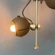 Brown ceiling light - Space Age fixture - vintage eyeball lamp
