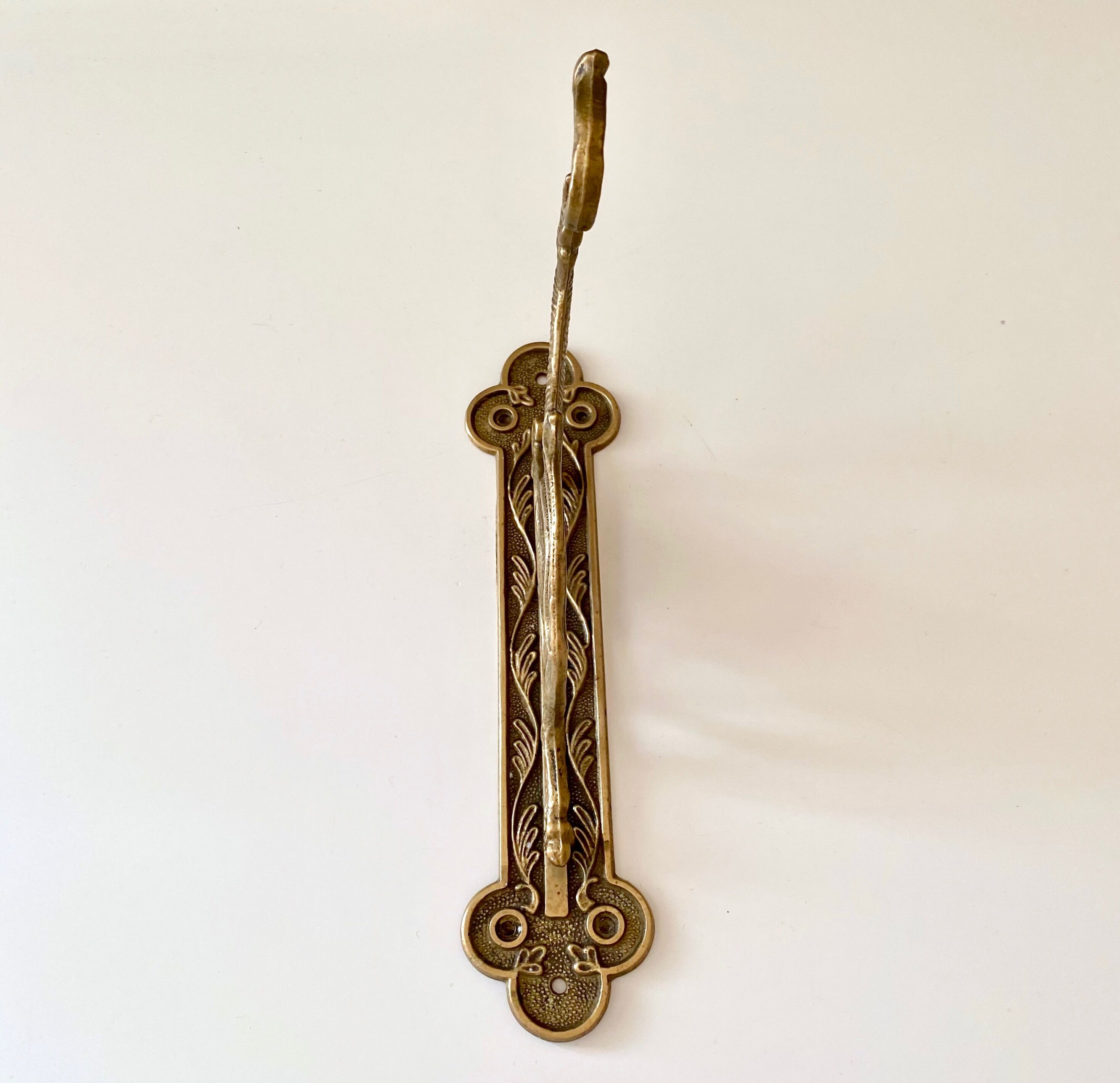 Vintage coat hook, brass wall hook dragon head