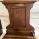 Antique oak carved coat stand, mirror and umbrella stand — late 19th century