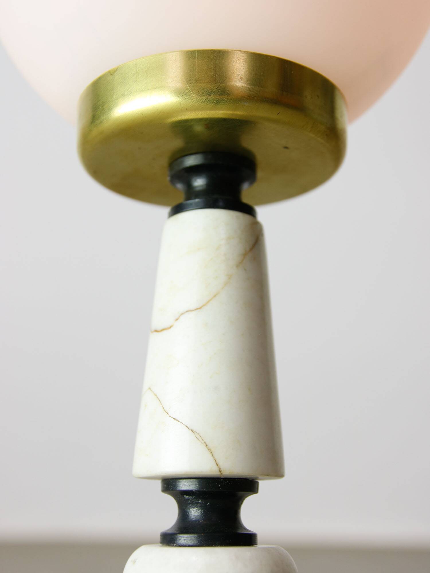 Vintage Italian Table Lamp in Brass and Marble, 1960s