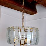 Blue Veca chandelier in Murano glass Italy 1970