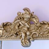 Gilded mirror with a Louis Philippe style pediment